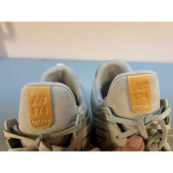 New Balance 574 Womens 10 Running Shoes Light Gray & Pink Suede Upper - Picture 10 of 10